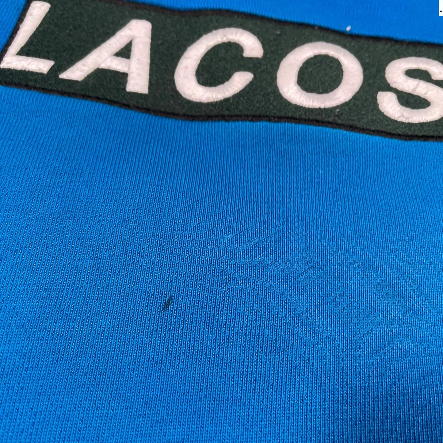 Blue Lacoste Sweatshirt Spellout - Medium
