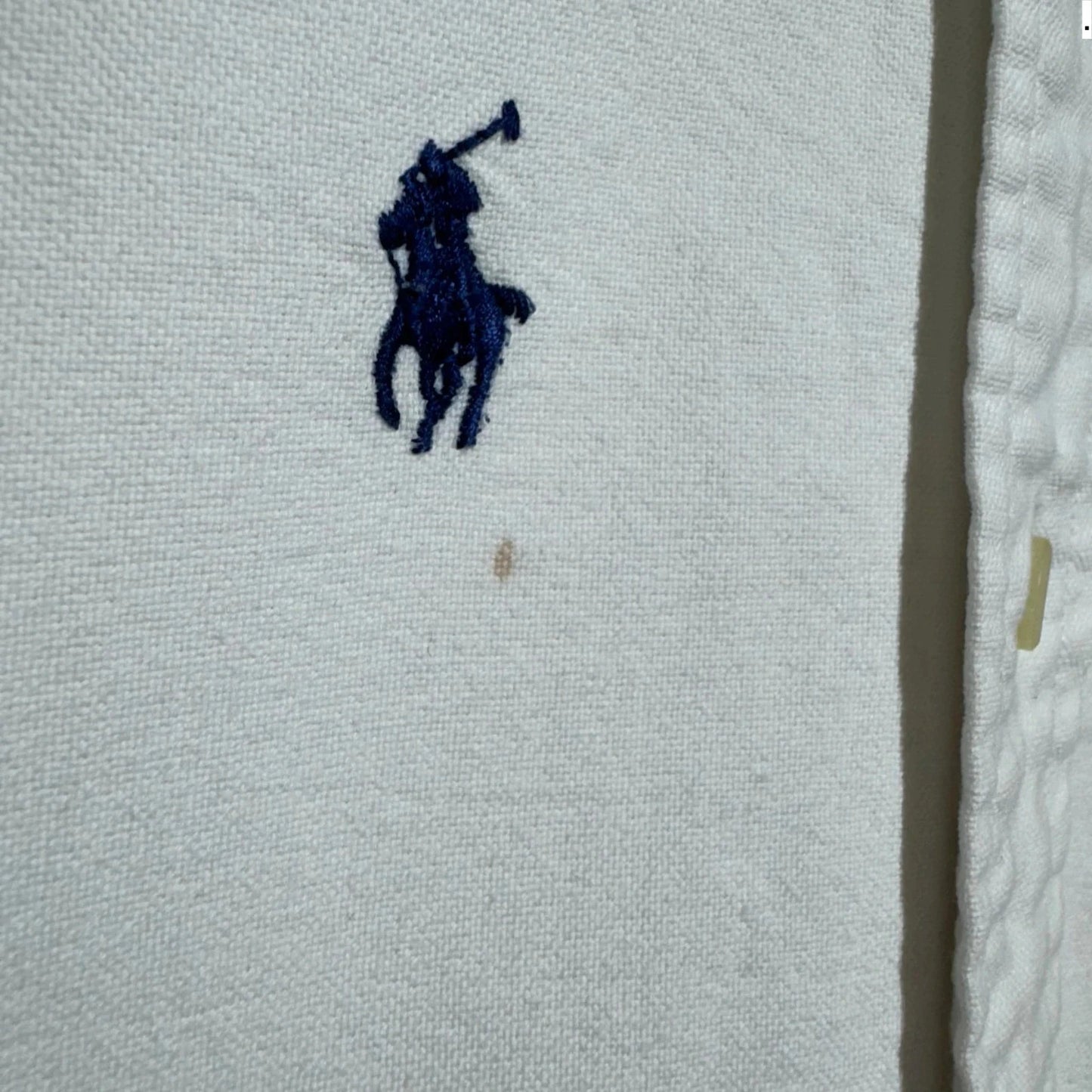 White Polo Ralph Lauren Shirt All Over Pony - Large
