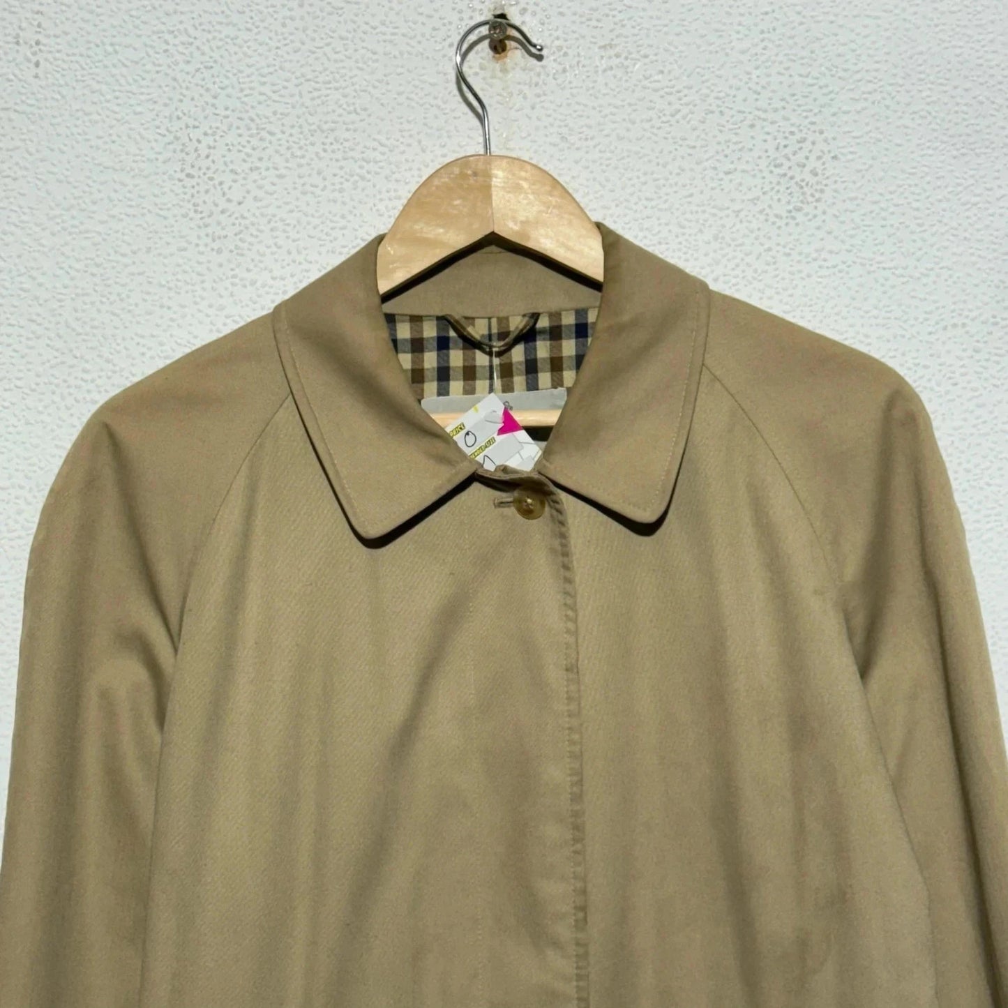 Beige Aquascutum Trench Coat Hauscheck - Small
