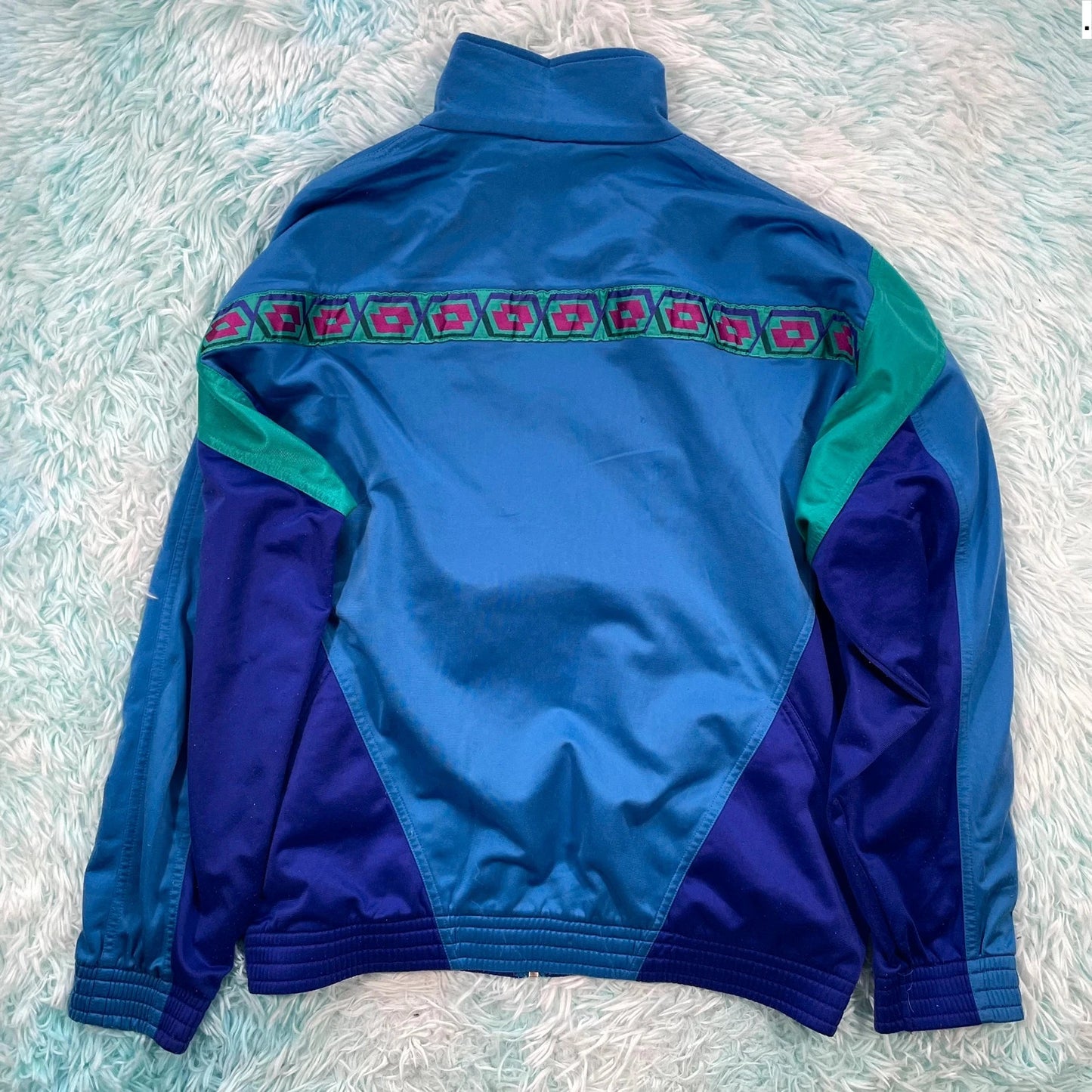 Vintage 90s Blue Funky Lotto Track Jacket - XL