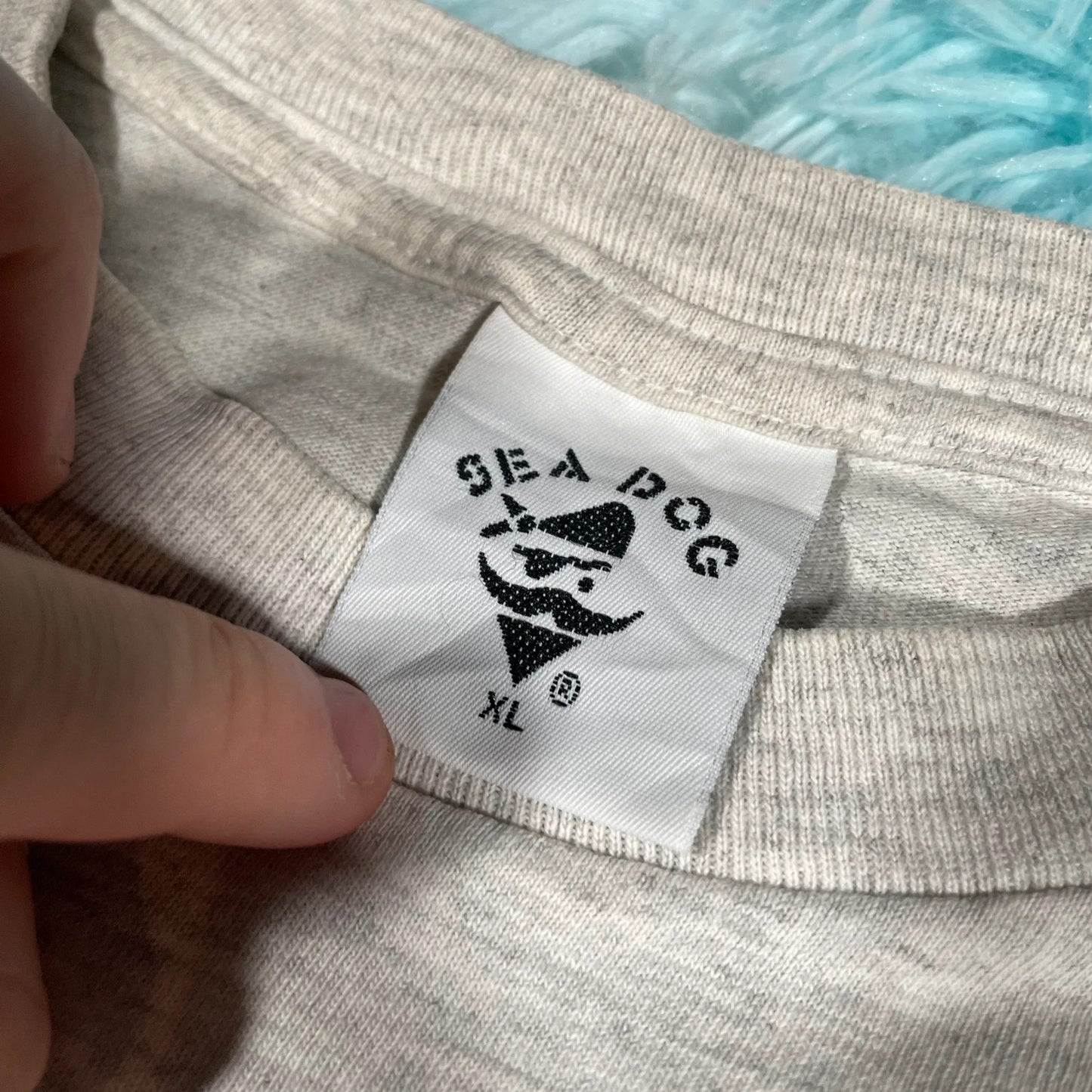 Vintage 90s Grey Pirate Graphic T Shirt - XL