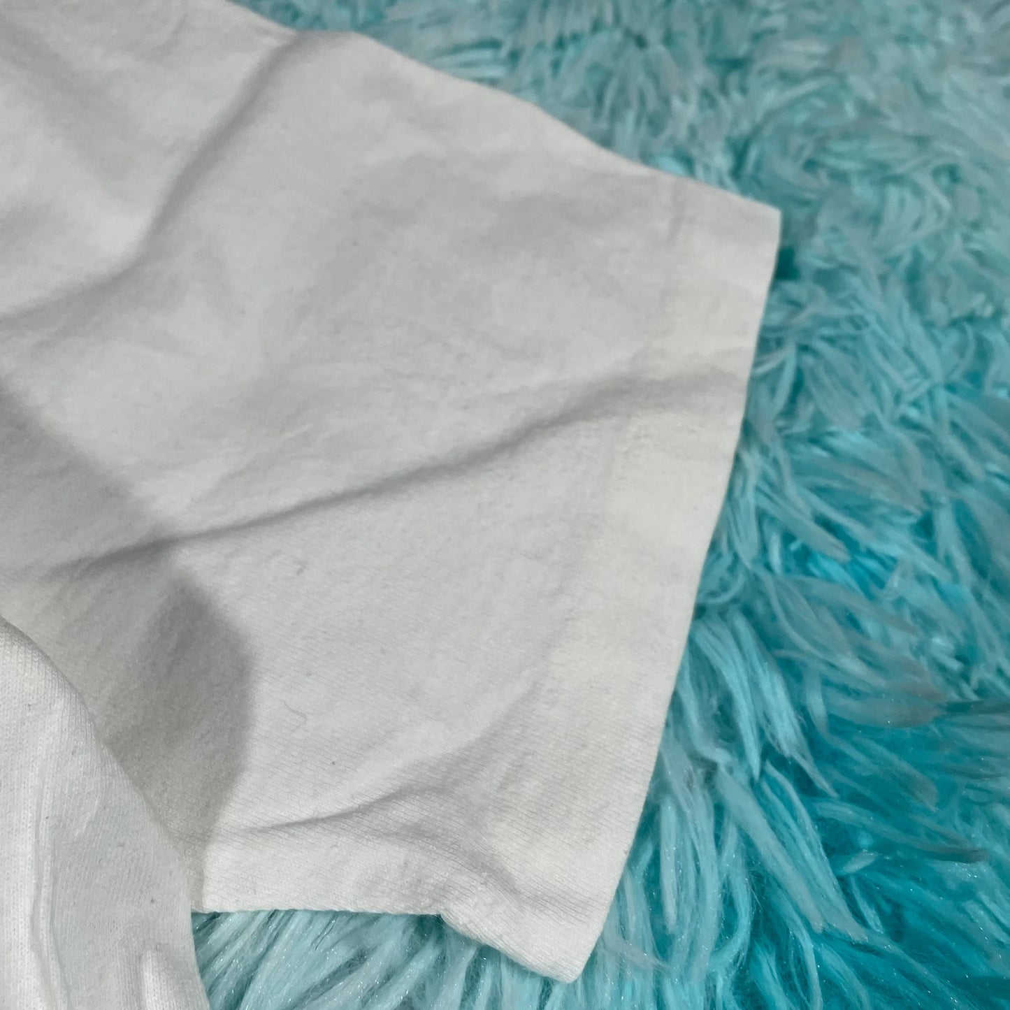 Vintage 90s White Patterned T Shirt - Medium