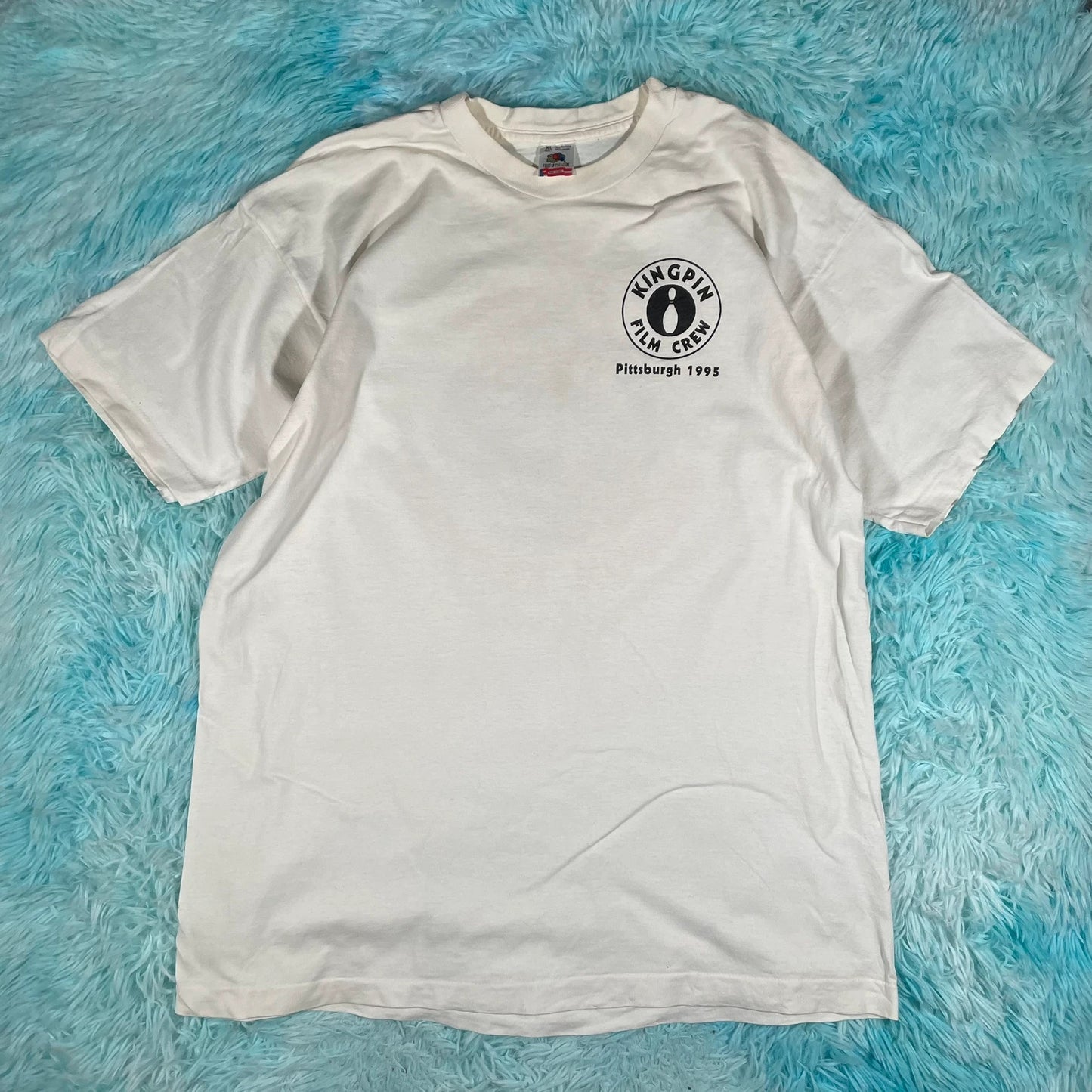 Vintage 90s White Bowling Graphic T Shirt - XL
