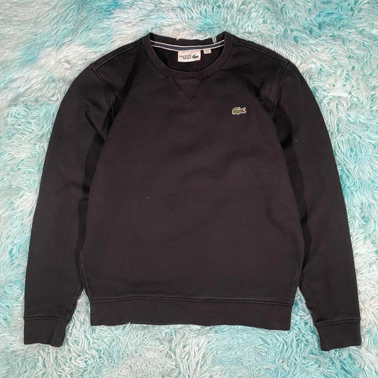 Black Lacoste Plain Sweatshirt - Small