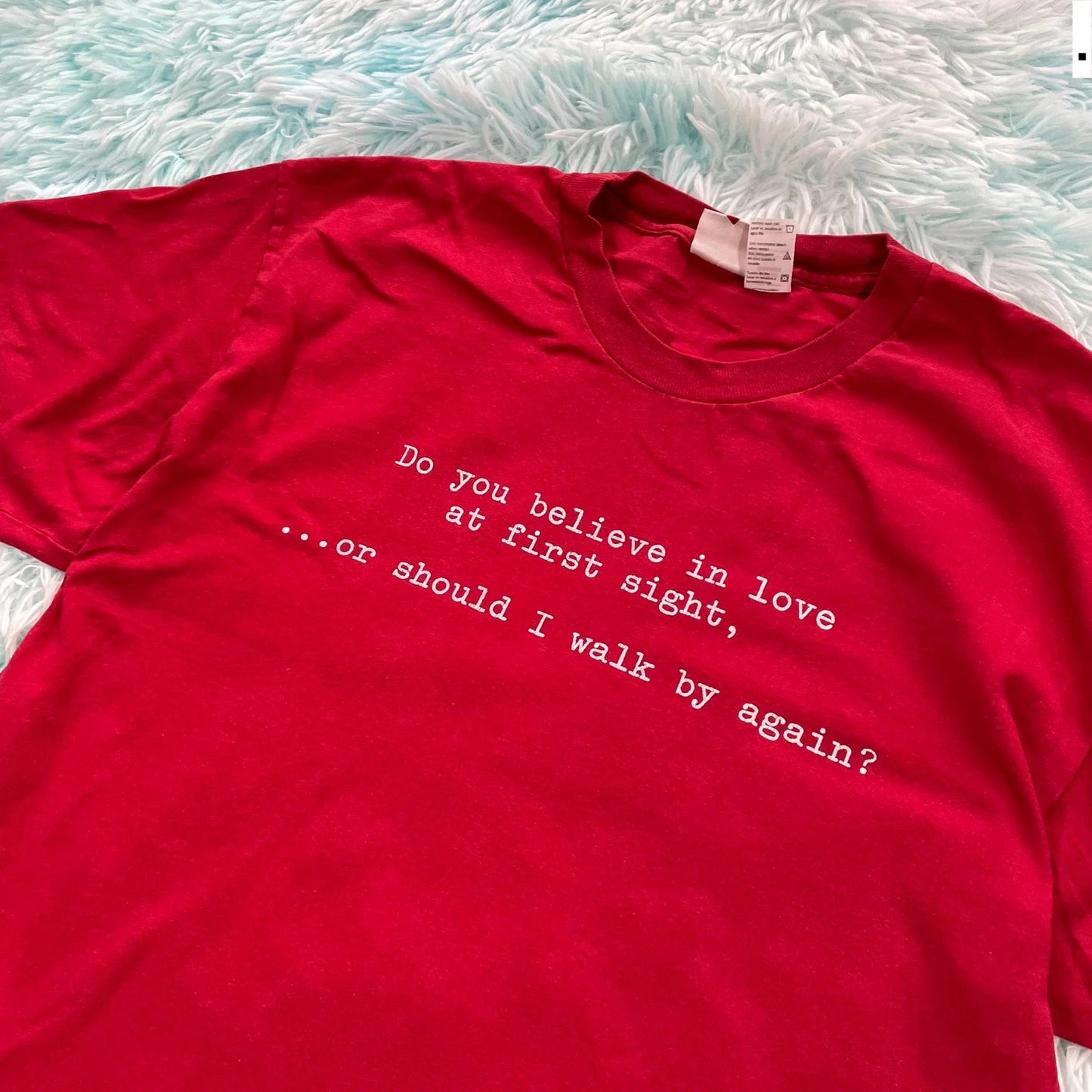 Vintage 90s Red Funny Slogan T Shirt - Large