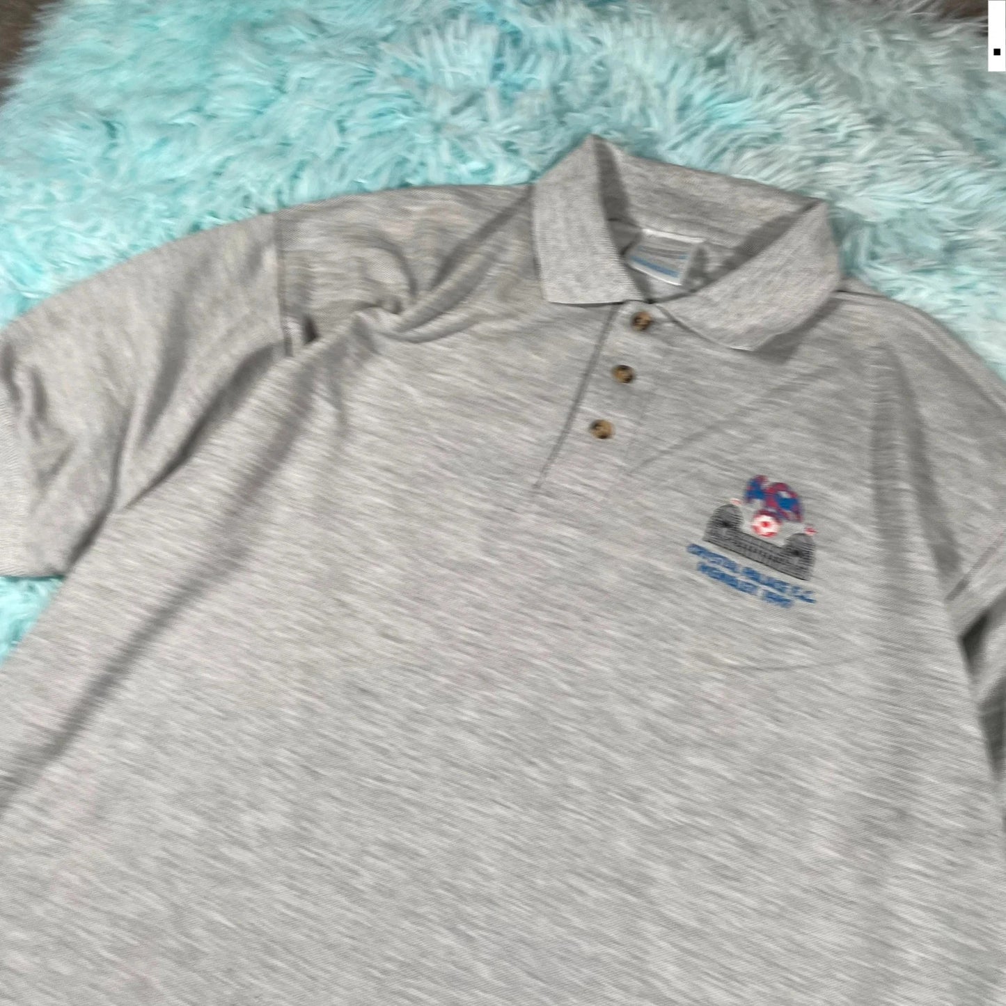 Vintage Grey Crystal Palace 1997 Wembley Polo Shirt - XL