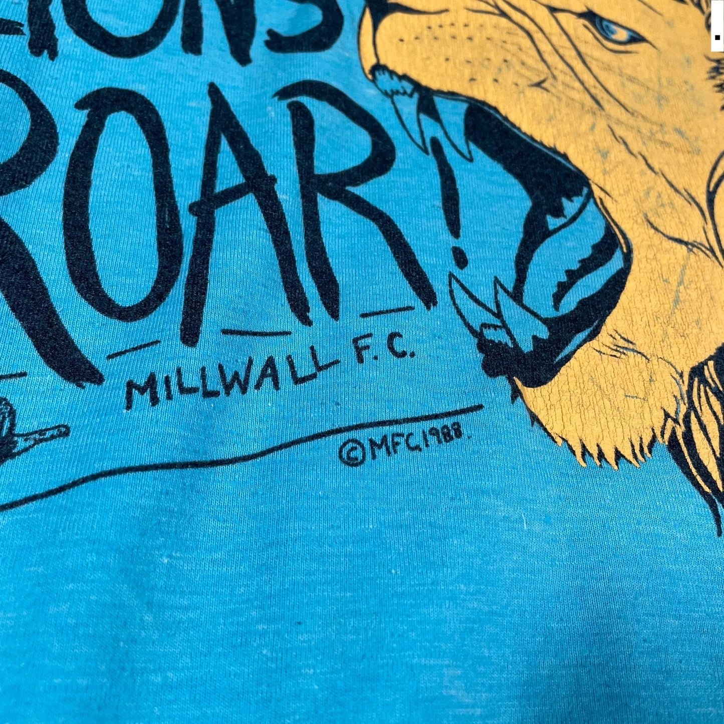Vintage 1988 80s Millwall Graphic T Shirt - Large