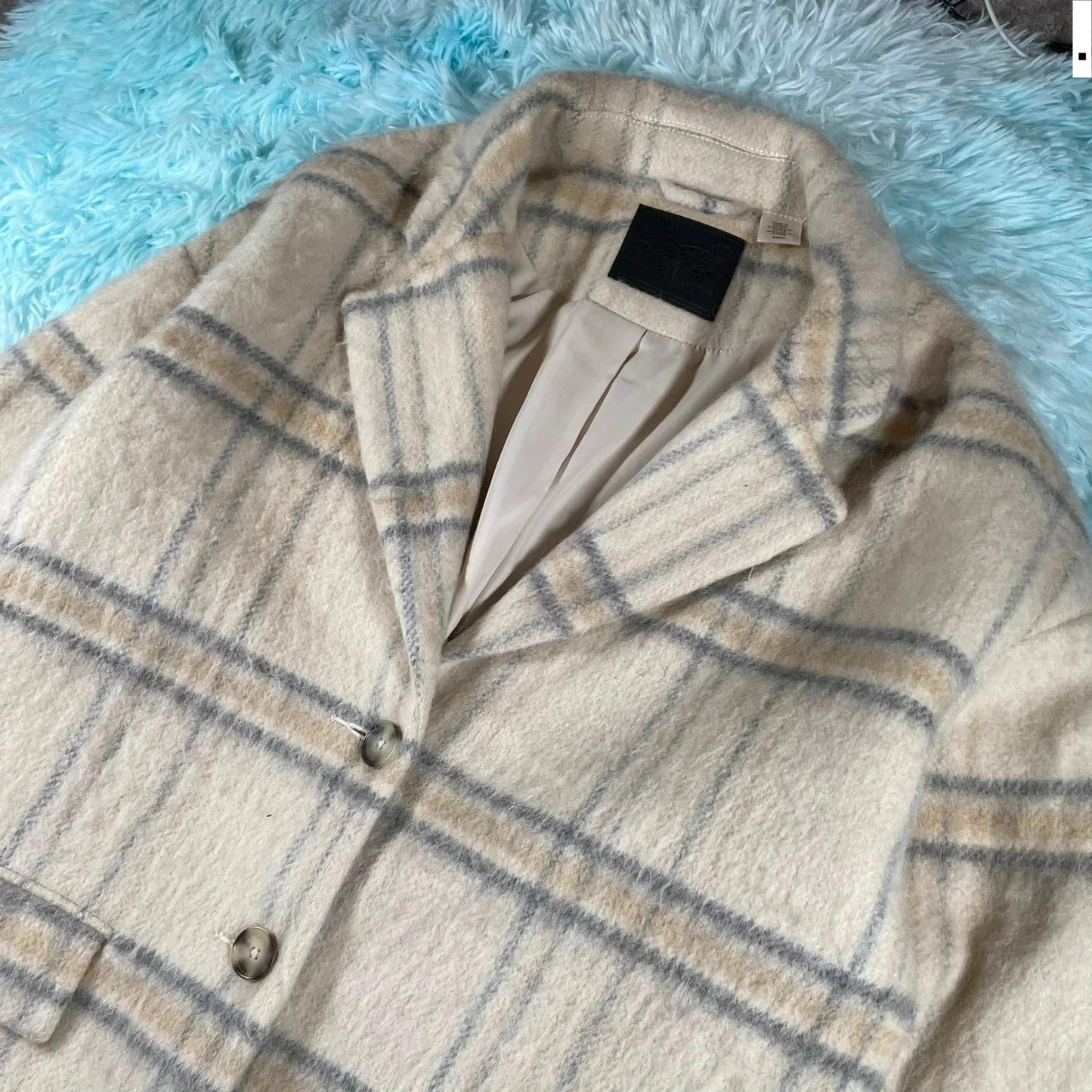 Cream Levi’s Wool Overcoat - Small