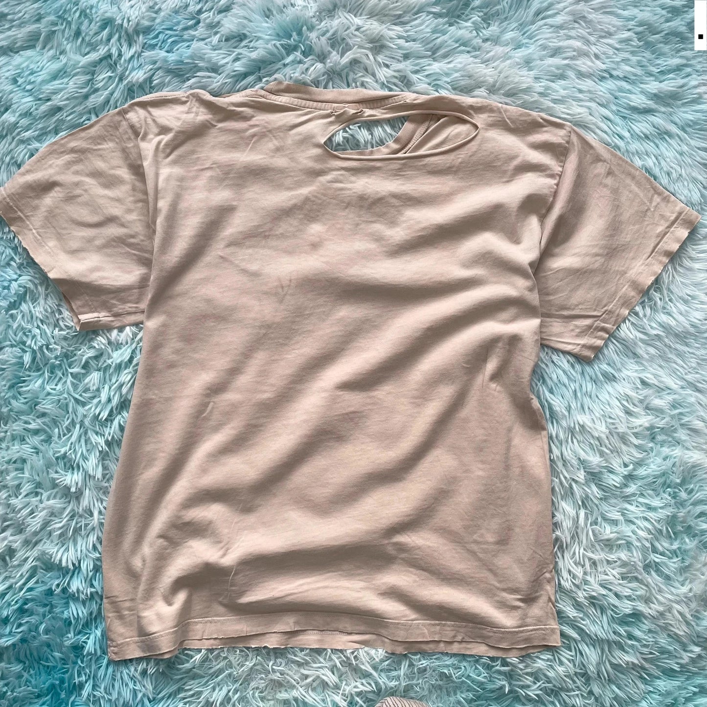 Vintage 90s Thrashed Beige Plain Nike T Shirt - XL