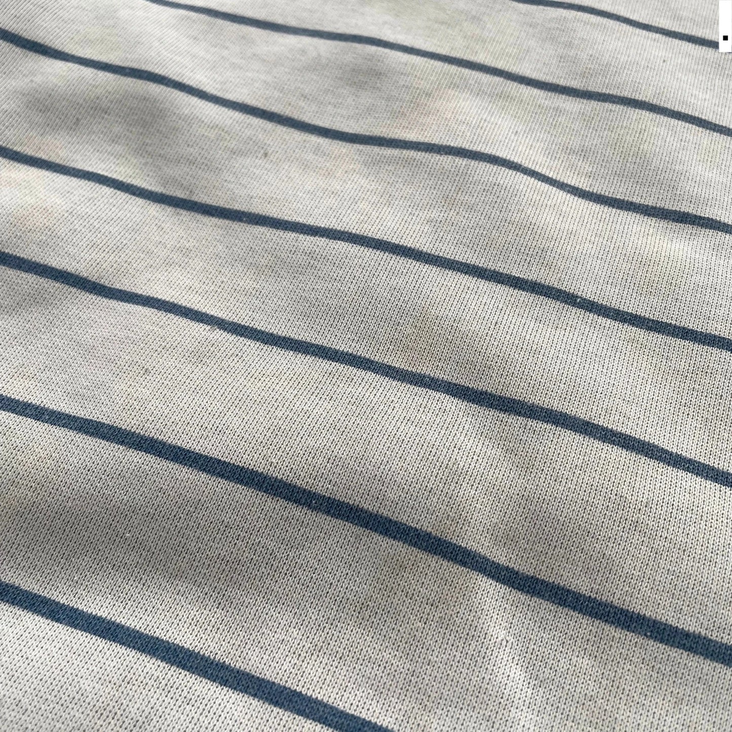 Vintage 90s White Striped Sweatshirt - Large