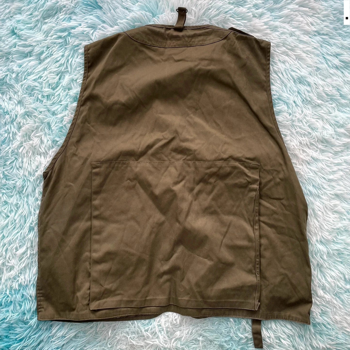 Vintage Khaki Utility Fishing Vest Jacket - 3XL