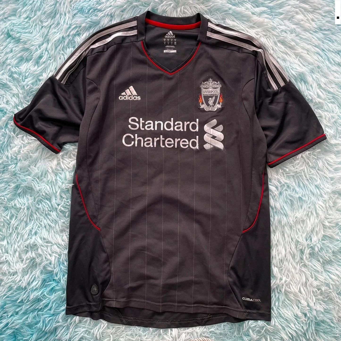 2011-12 Liverpool Shirt Away Kit Adidas Lucas - Medium
