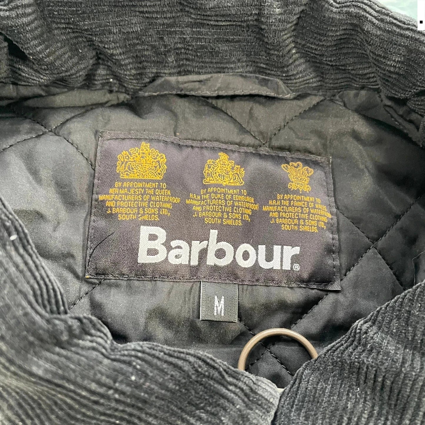 Black Barbour Quilted Jacket - Medium