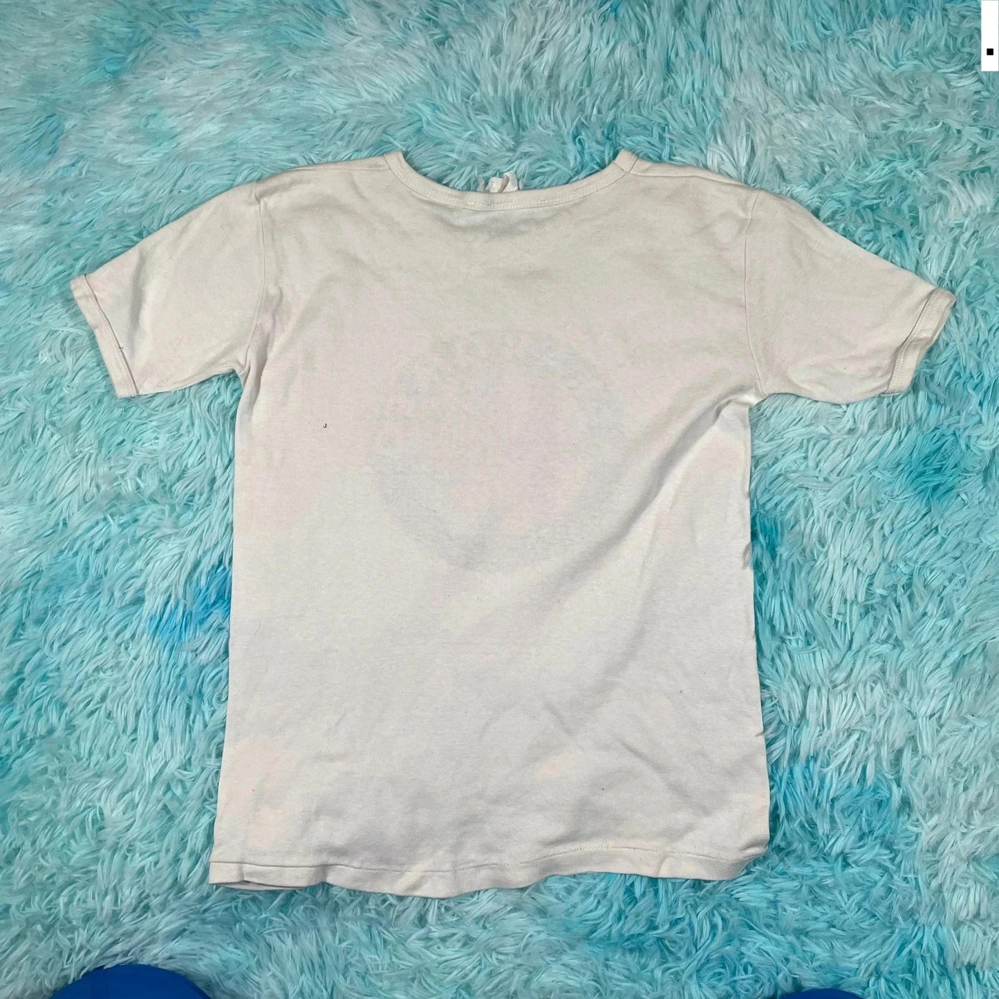 Vintage 1970s White Alfa Romeo Graphic T Shirt - Small