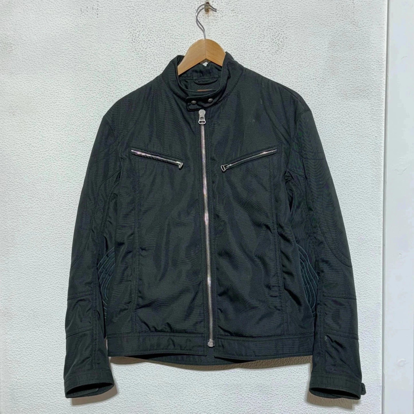 Black Hugo Boss Biker Racing Jacket - Small