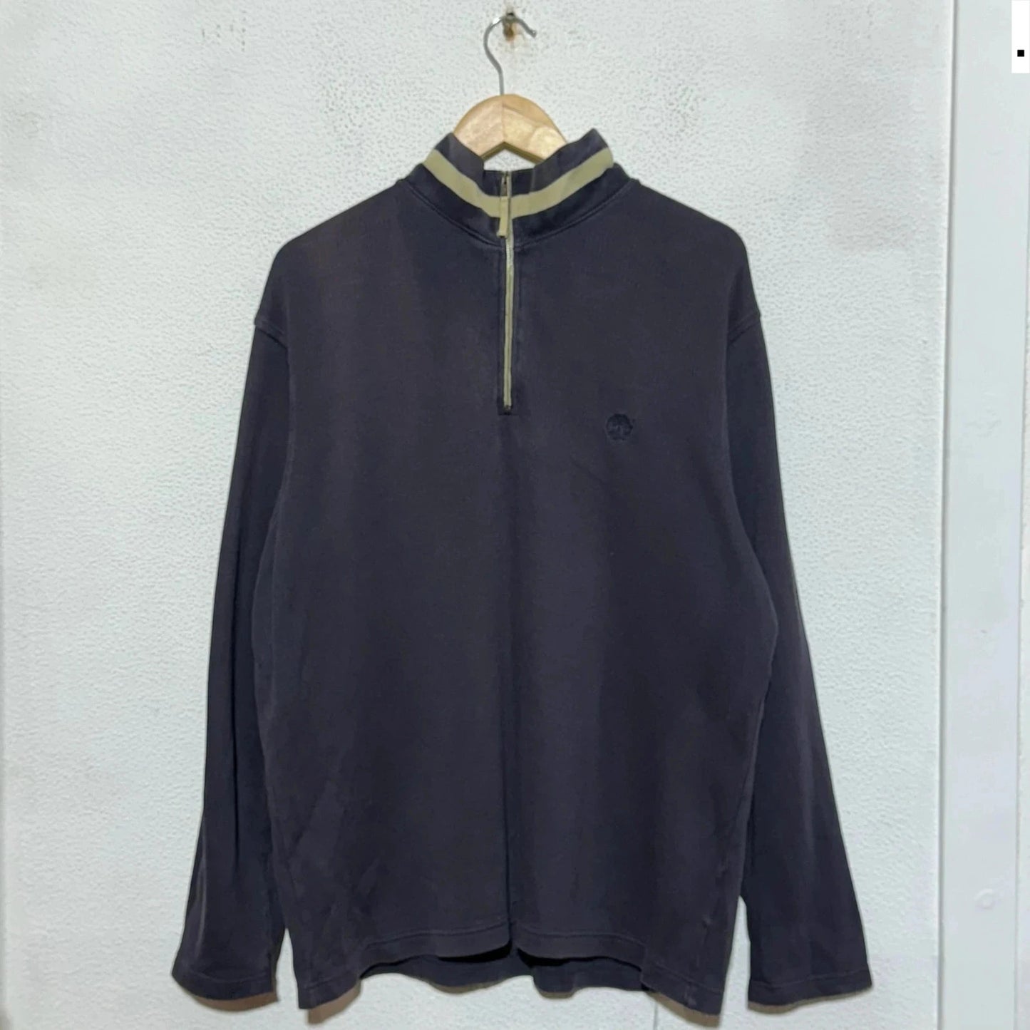 Vintage 00s Navy Timberland 1/4 Zip Sweatshirt - Large