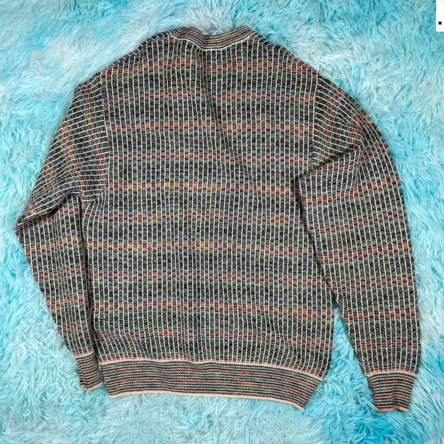 Vintage 90s Italian Funky Knitted Jumper - Large