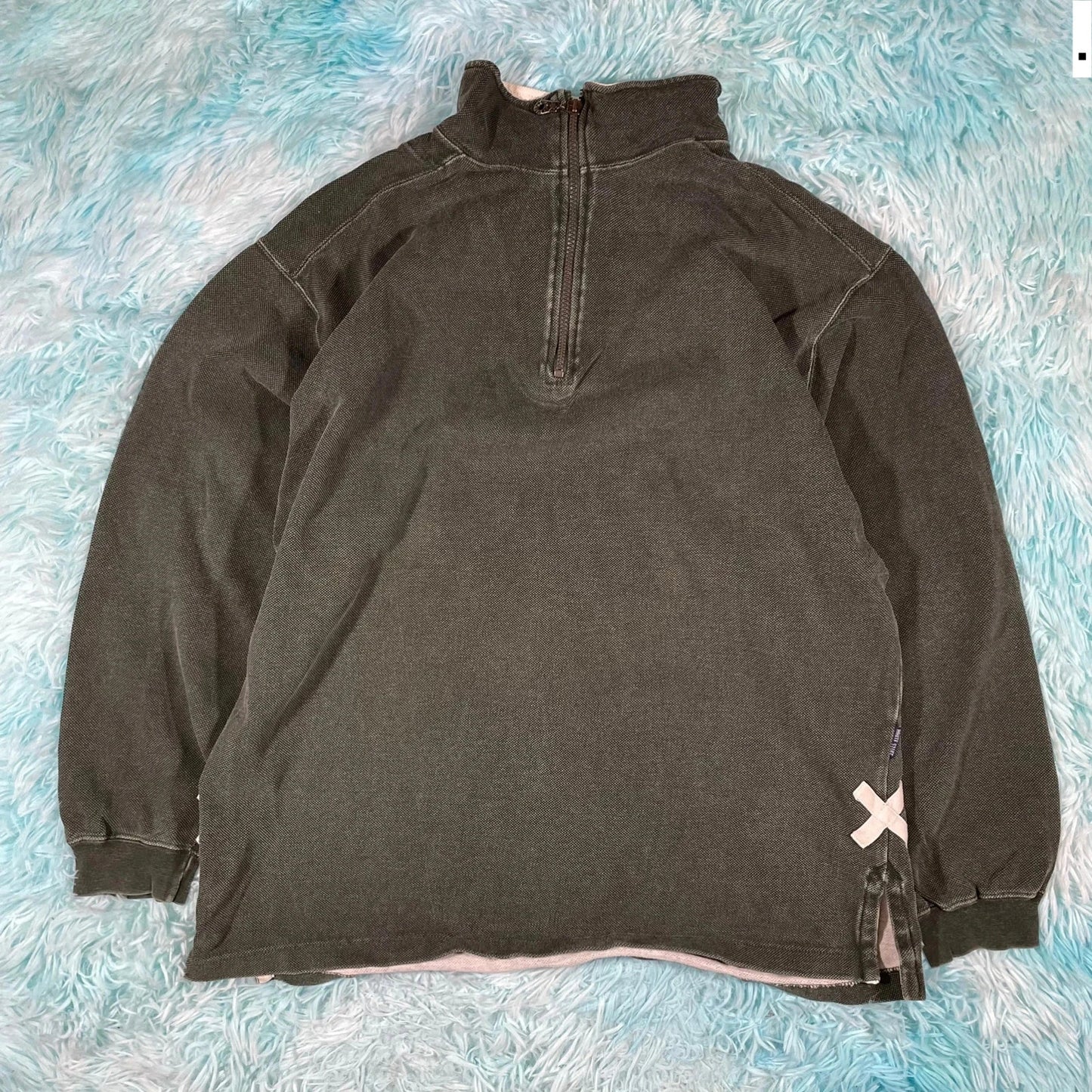 Khaki White Stuff 1/4 Zip Sweatshirt- Large