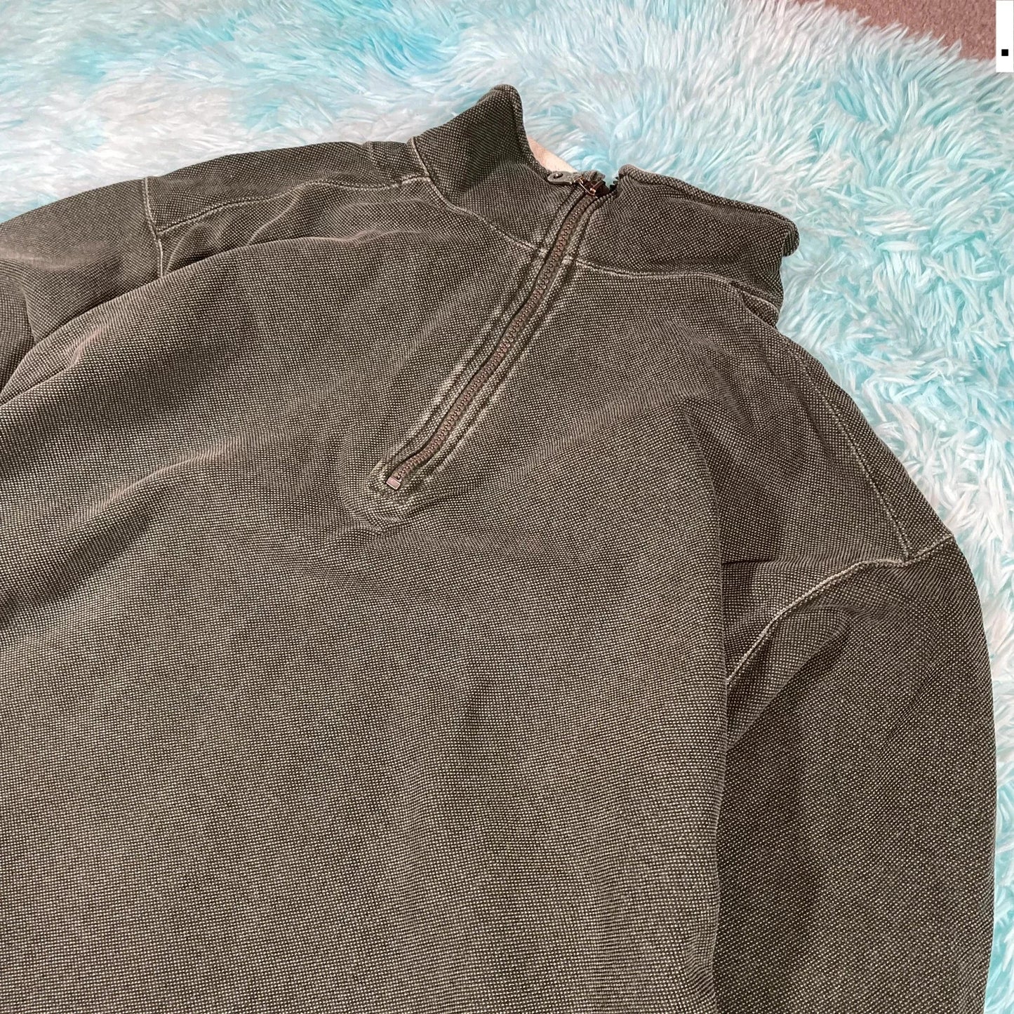 Khaki White Stuff 1/4 Zip Sweatshirt- Large