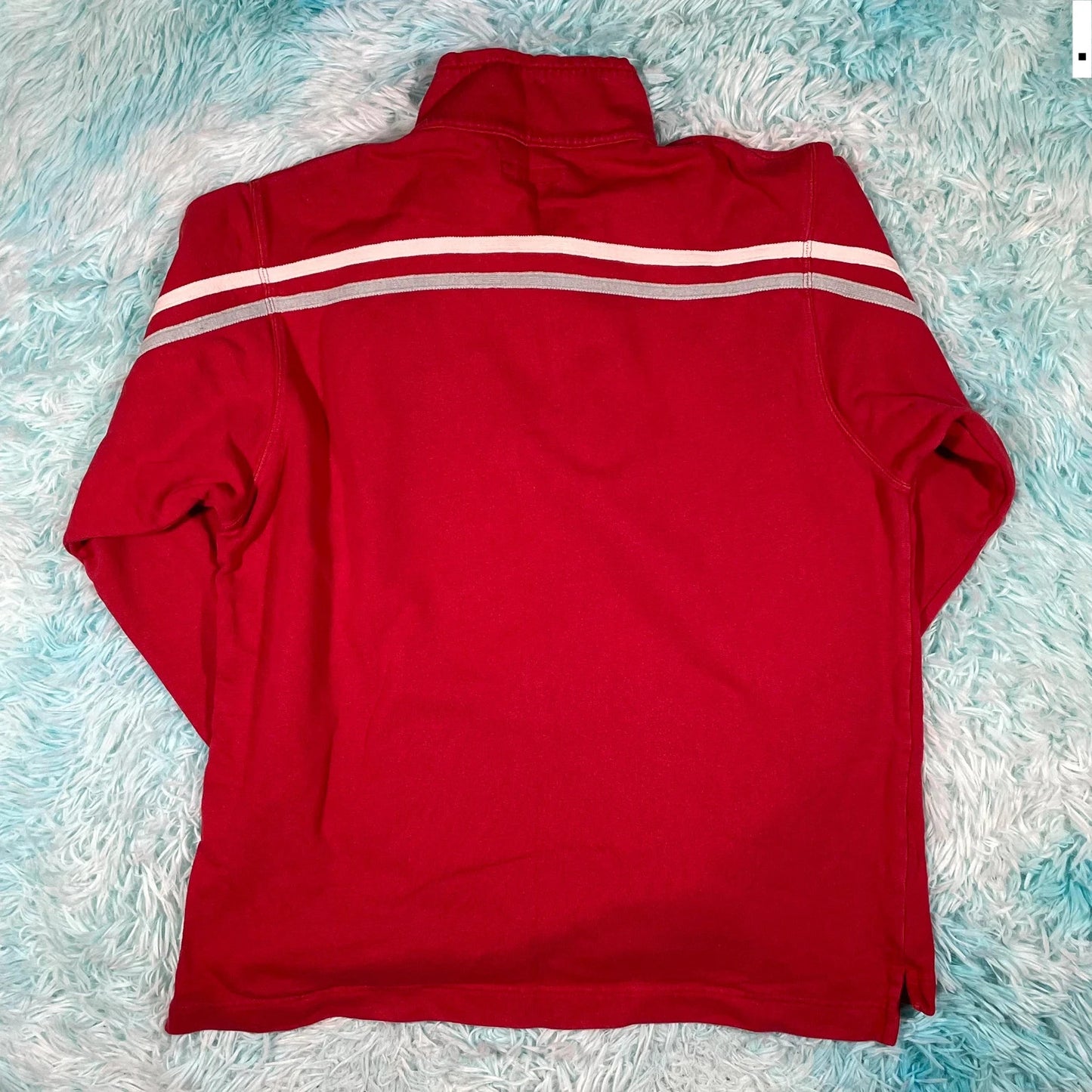 Vintage Red White Stuff 1/4 Zip Sweatshirt - Medium