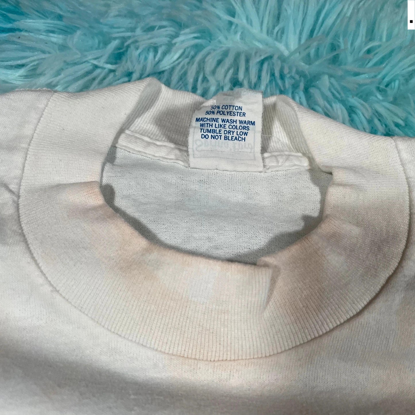 Vintage 90s White Graphic T Shirt - Womens Large