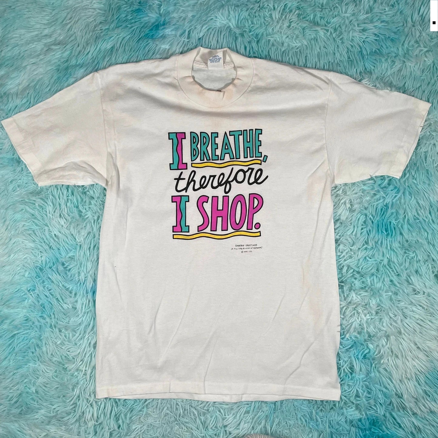 Vintage 90s White Graphic T Shirt - Womens Large