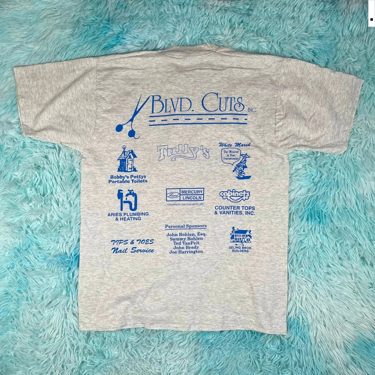 Vintage 80s Grey Aloha Surf Ski Graphic T Shirt - Medium
