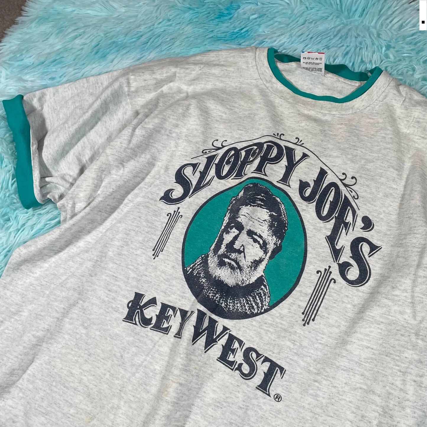 Vintage 80s Grey Sloppy Joes Graphic T Shirt - XL