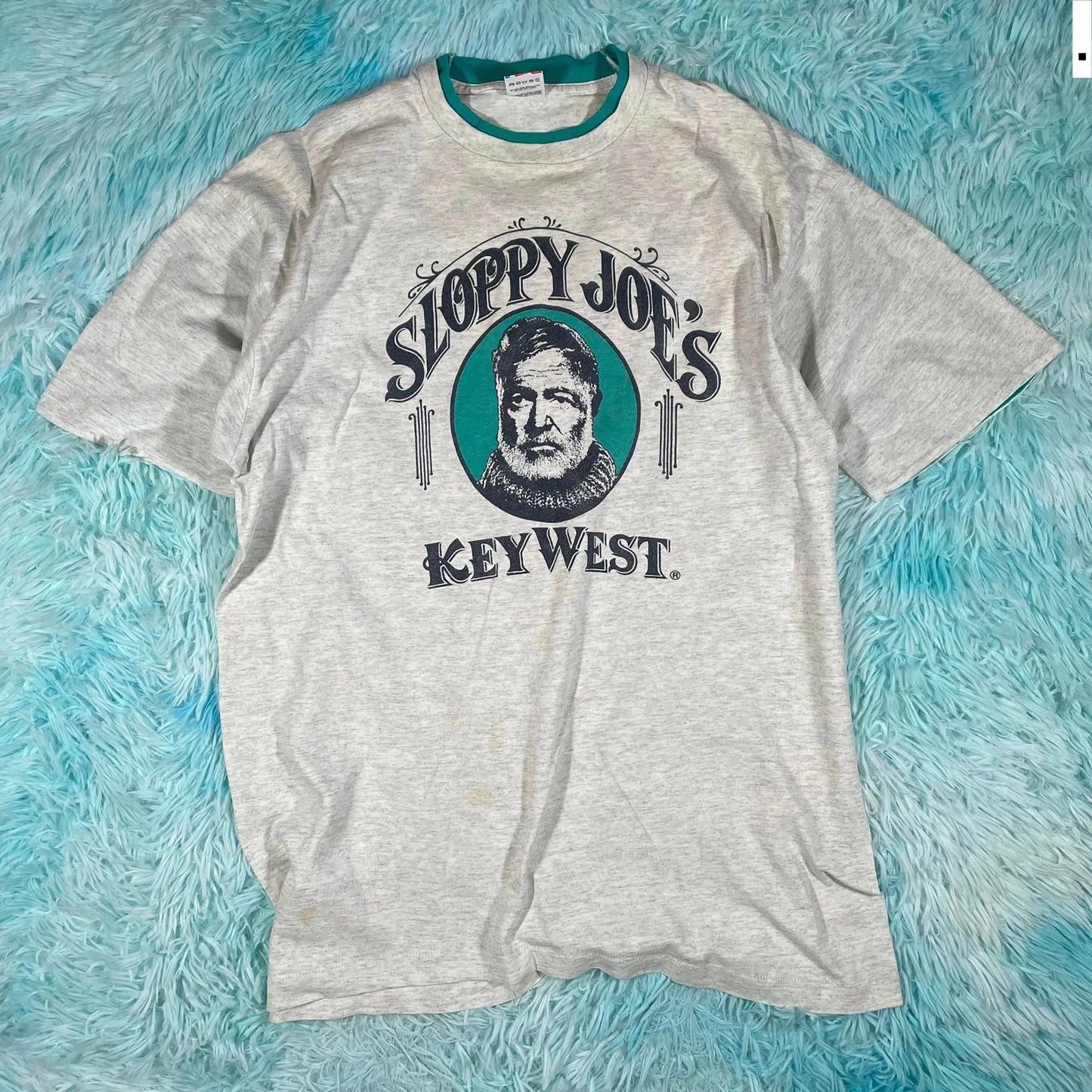 Vintage 80s Grey Sloppy Joes Graphic T Shirt - XL