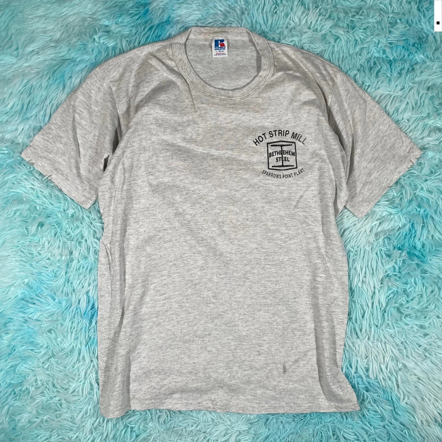 Vintage 90s Grey Steel Mill Company Graphic T Shirt - L