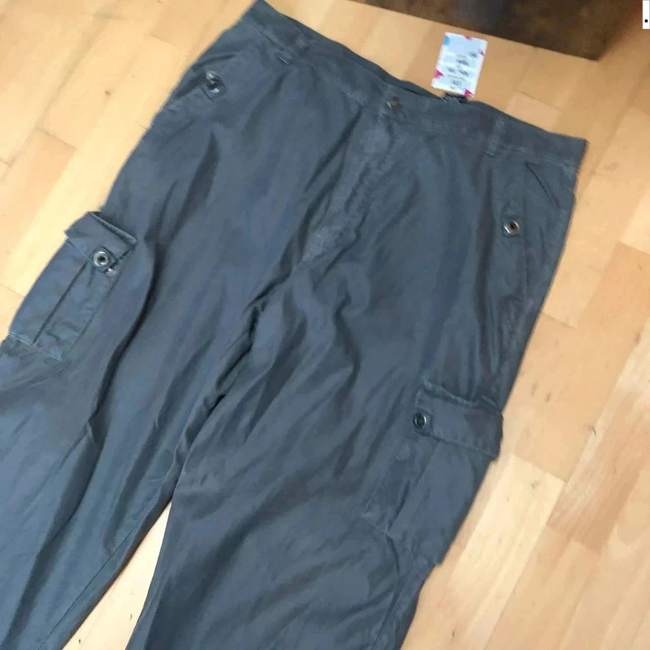 Vintage 00s Grey Baggy Cargo Trousers No Boundaries - 40W 32L