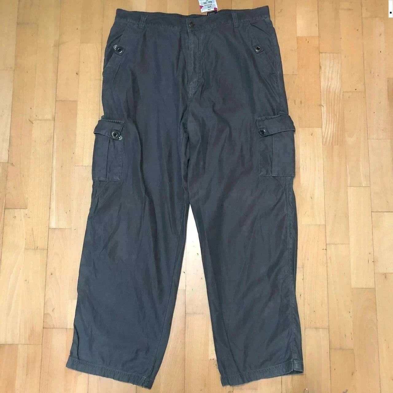 Vintage 00s Grey Baggy Cargo Trousers No Boundaries - 40W 32L