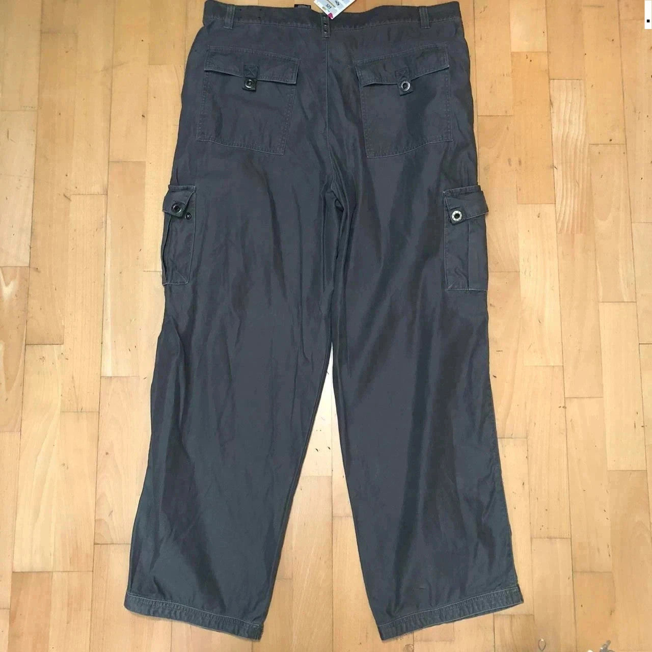Vintage 00s Grey Baggy Cargo Trousers No Boundaries - 40W 32L
