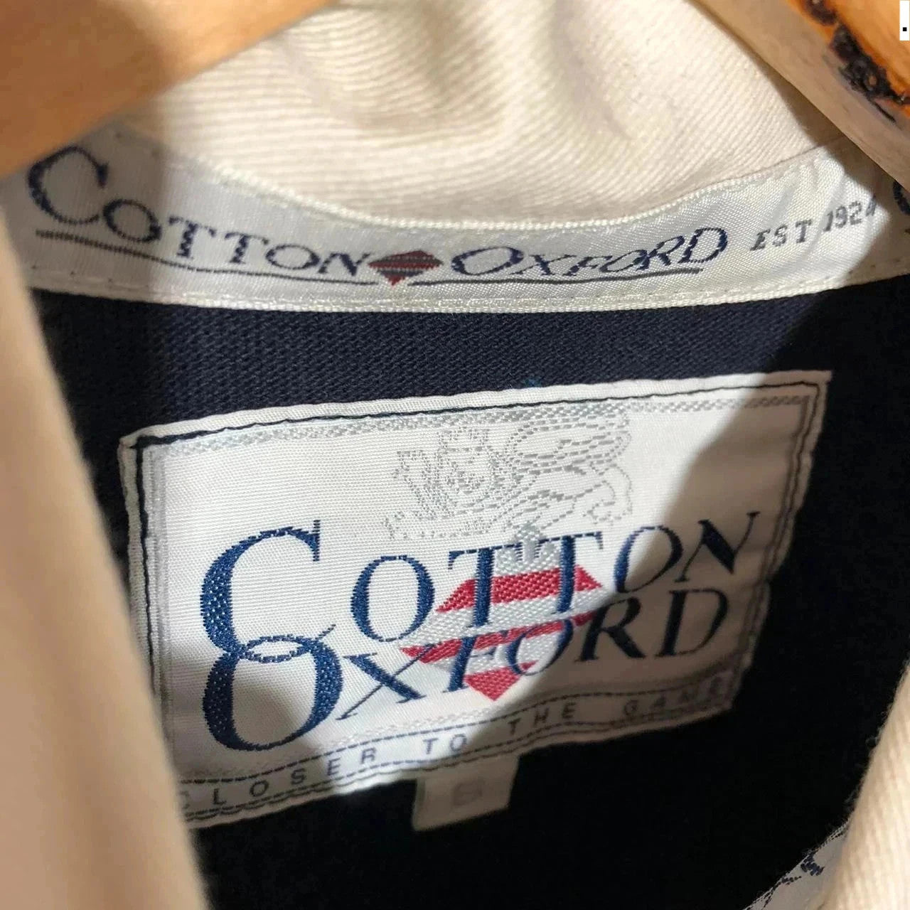Deadstock Vintage 90s Scotland Rugby Shirt Cotton Oxford - Small