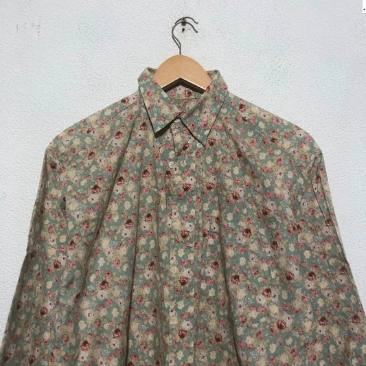 Vintage 90s Floral Patterned Nafnaf Shirt - Small