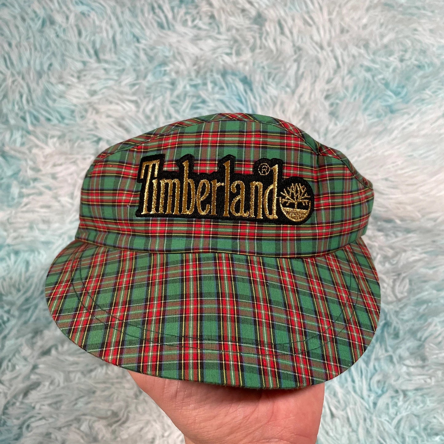 Vintage 90s Tartan Timberland Golf Panel Cap