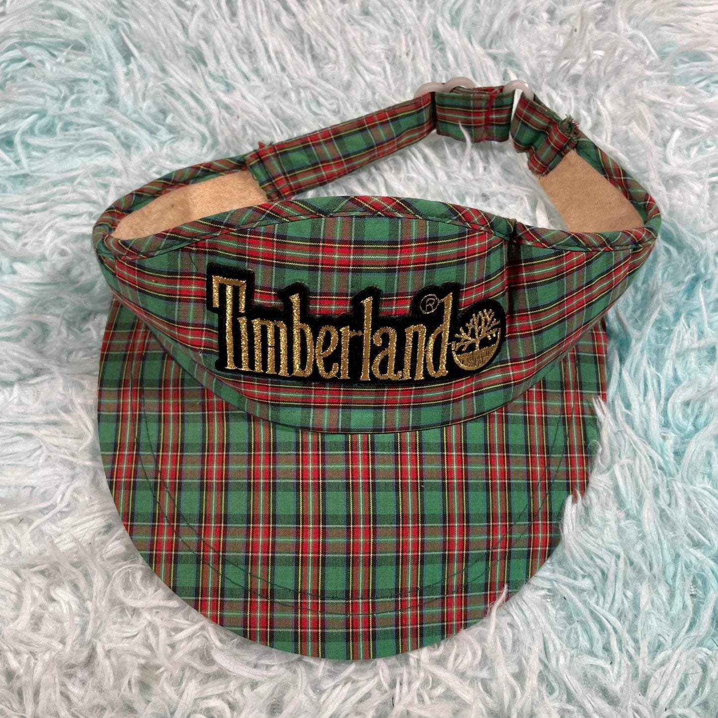 Vintage 90s Tartan Timberland Golf Panel Cap