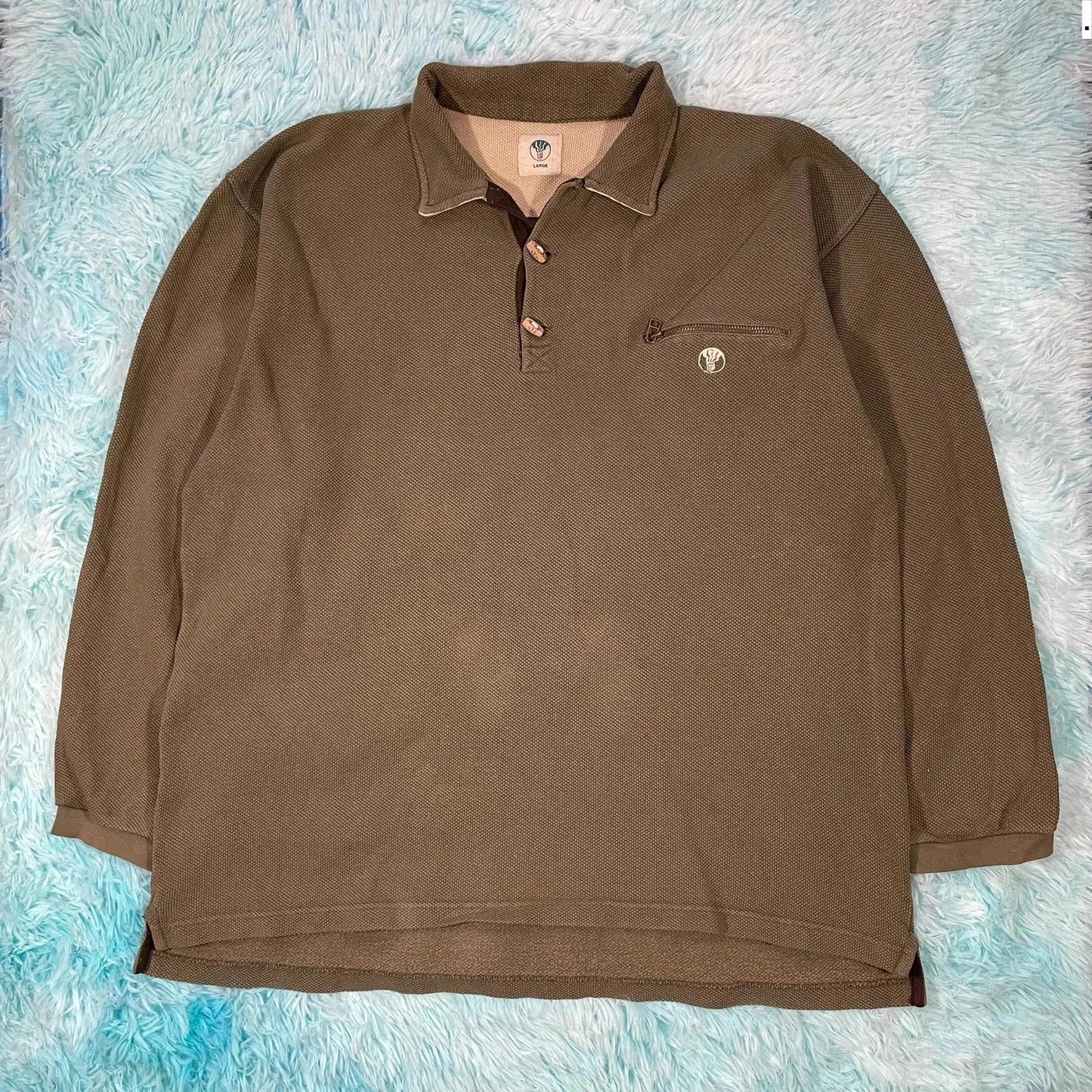 Vintage 00s Brown Fat Face 1/4 Zip Sweatshirt - Large