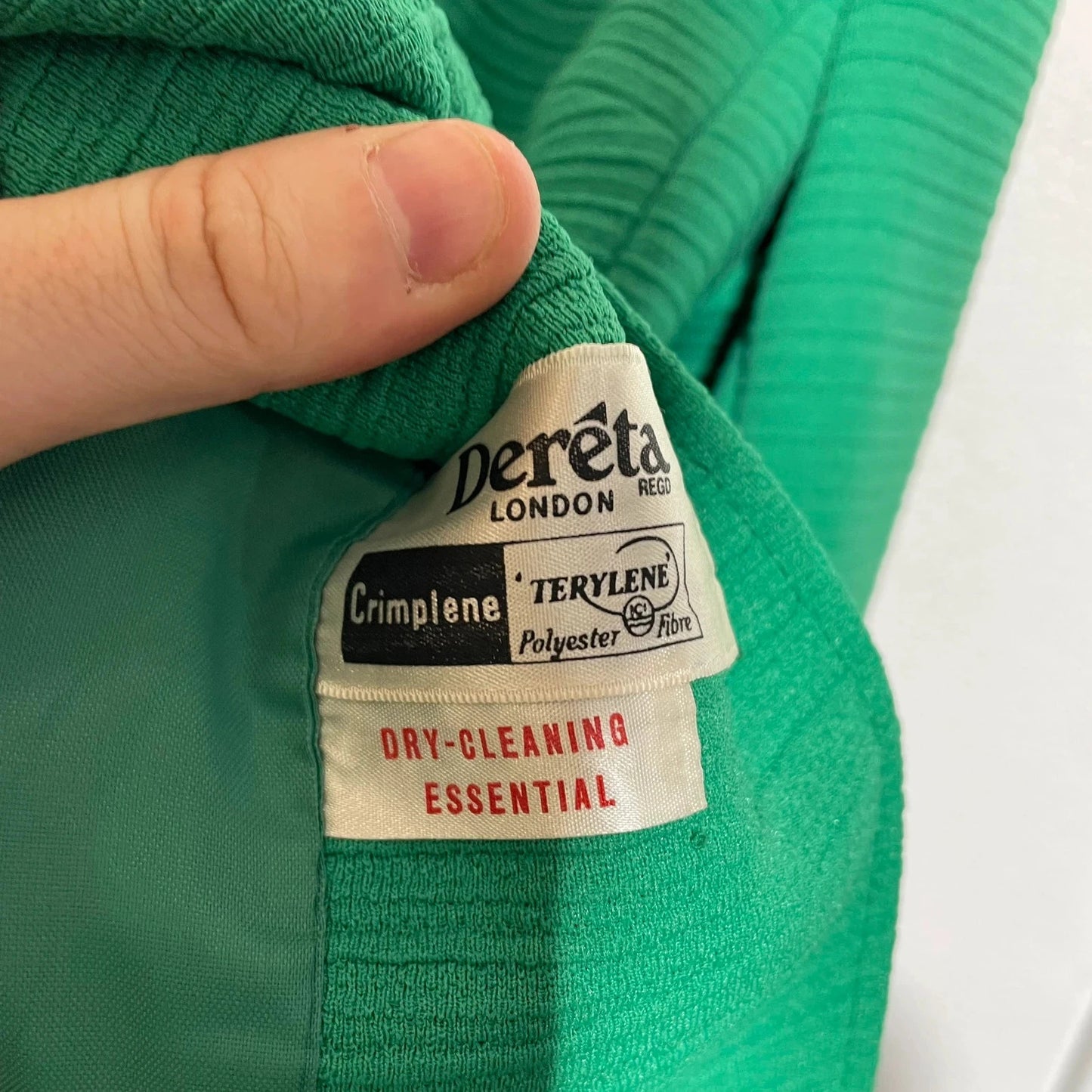 True Vintage 50s Green Long Coat Dereta - Size 12