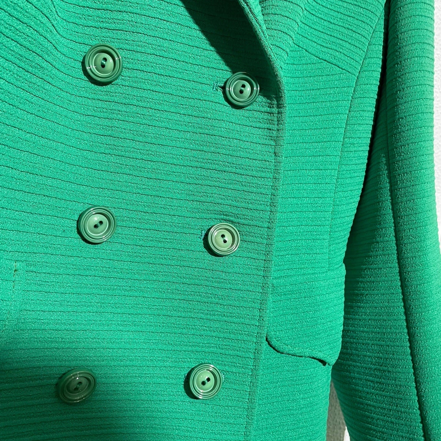 True Vintage 50s Green Long Coat Dereta - Size 12