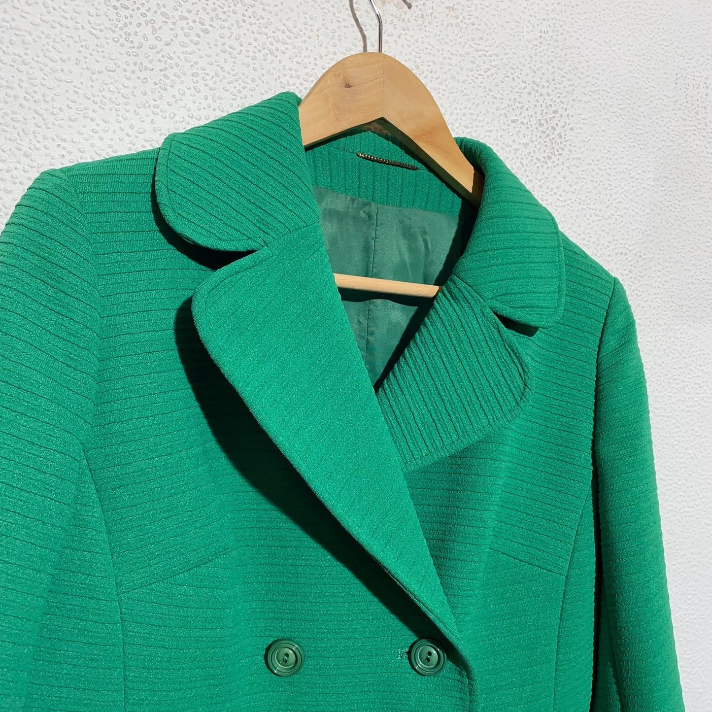 True Vintage 50s Green Long Coat Dereta - Size 12