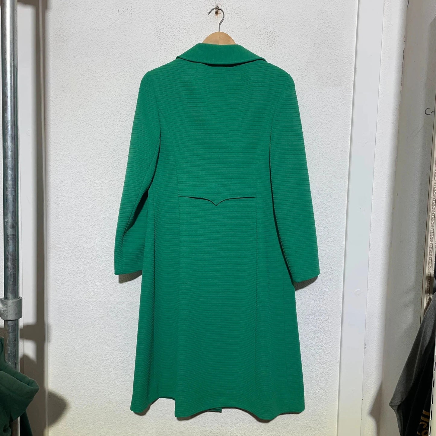 True Vintage 50s Green Long Coat Dereta - Size 12