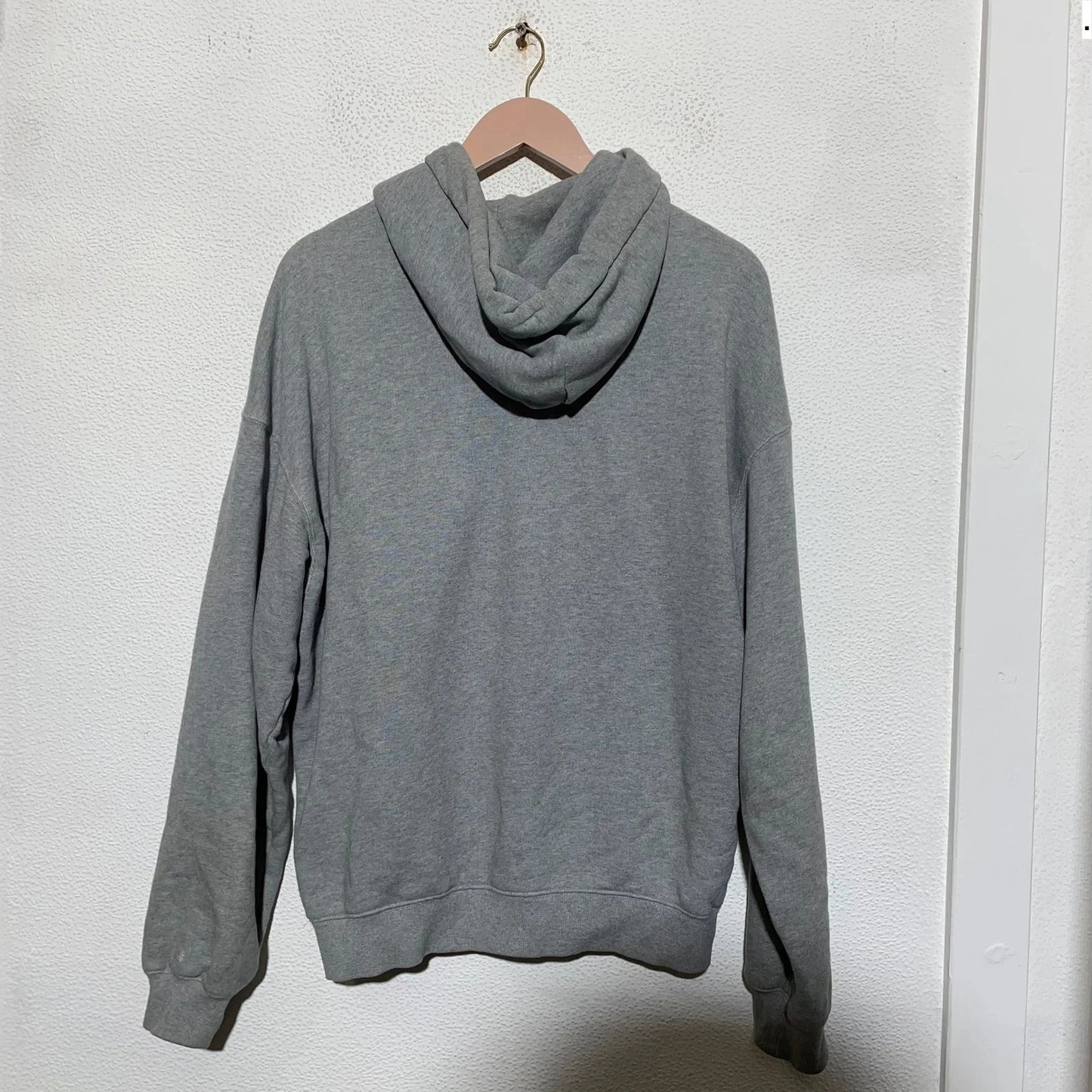 Grey Gant Hoodie Embroidered Spellout - Small