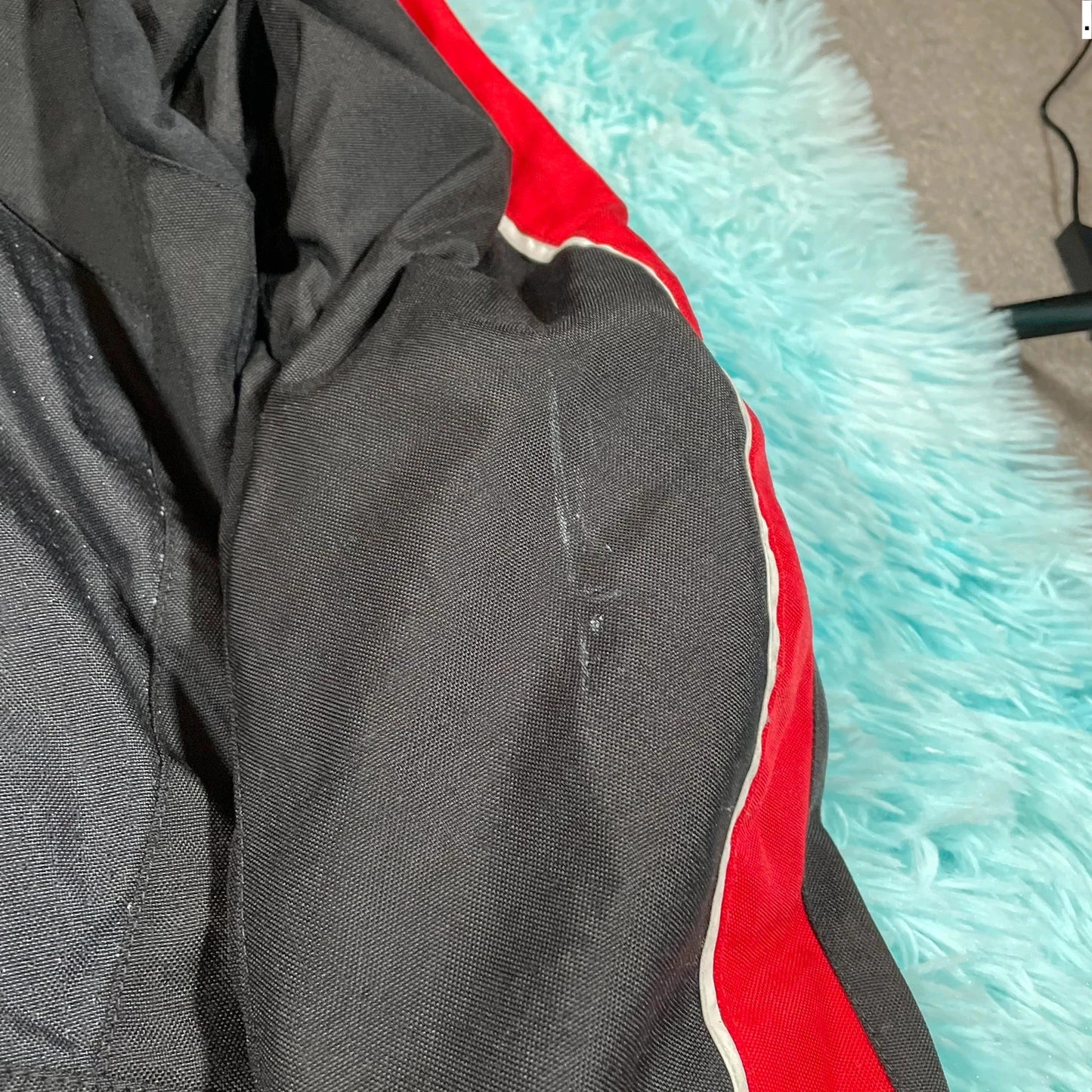 Black & Red Ducati Biker Jacket - Medium