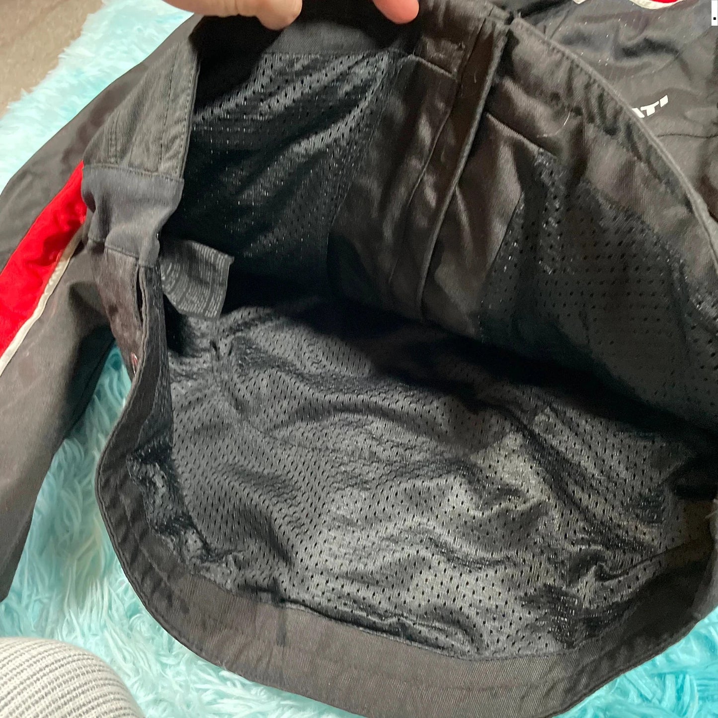 Black & Red Ducati Biker Jacket - Medium
