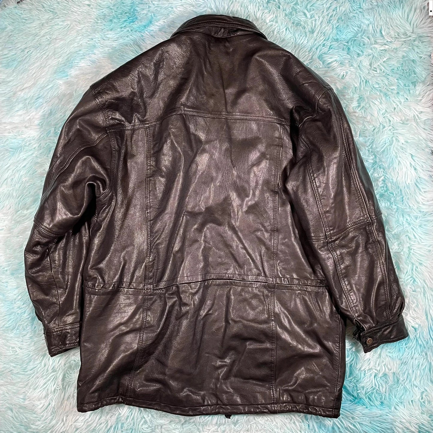 Vintage 90s Black Leather Jacket - Large