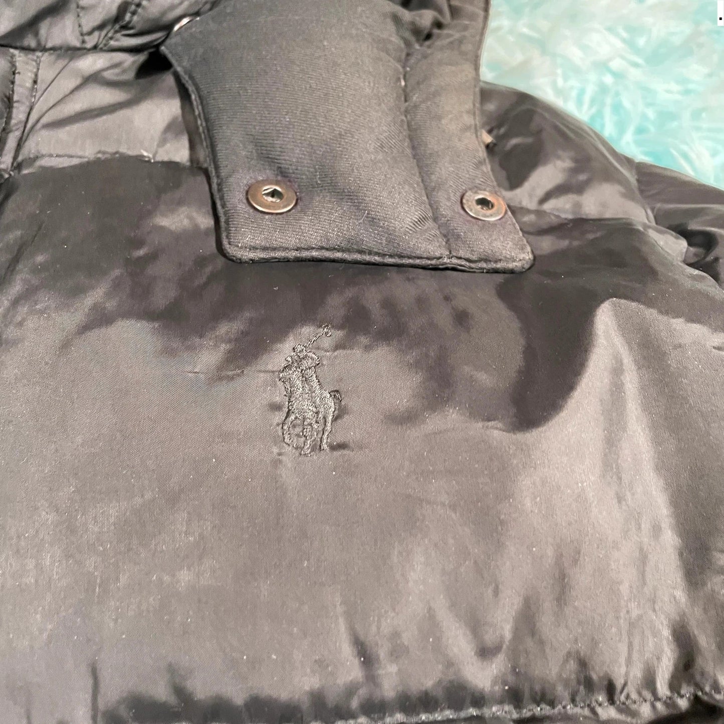 Vintage Black Polo Ralph Lauren Puffer Jacket - Medium