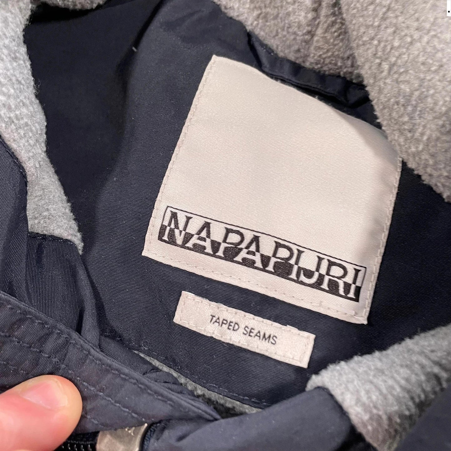 Vintage Navy Napapijri Fleeced Jacket - Size 10