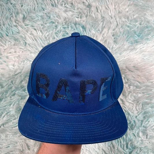Blue Bape A Bathing Ape Cap Sequin