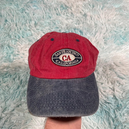 Vintage 00s Red San Francisco Cap Faded